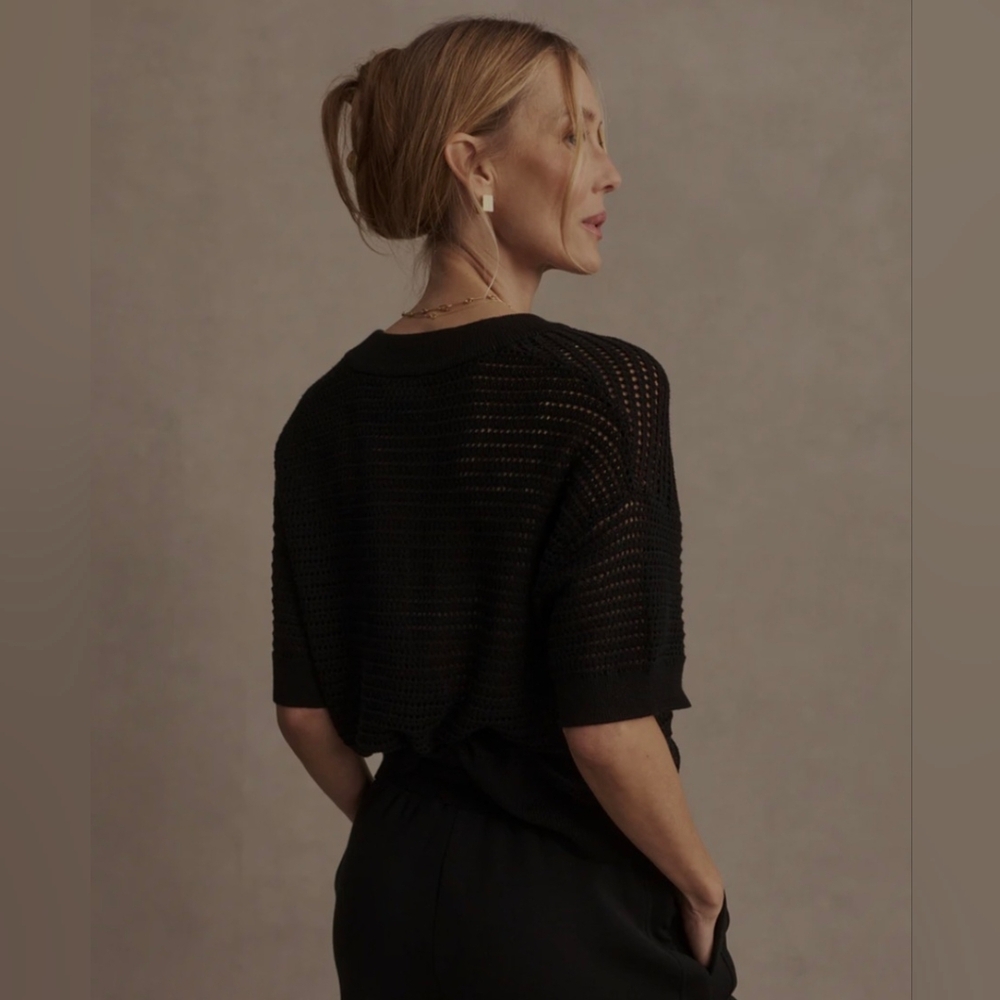Varley Callie Knit Top in Black XL - Picture 2 of 3